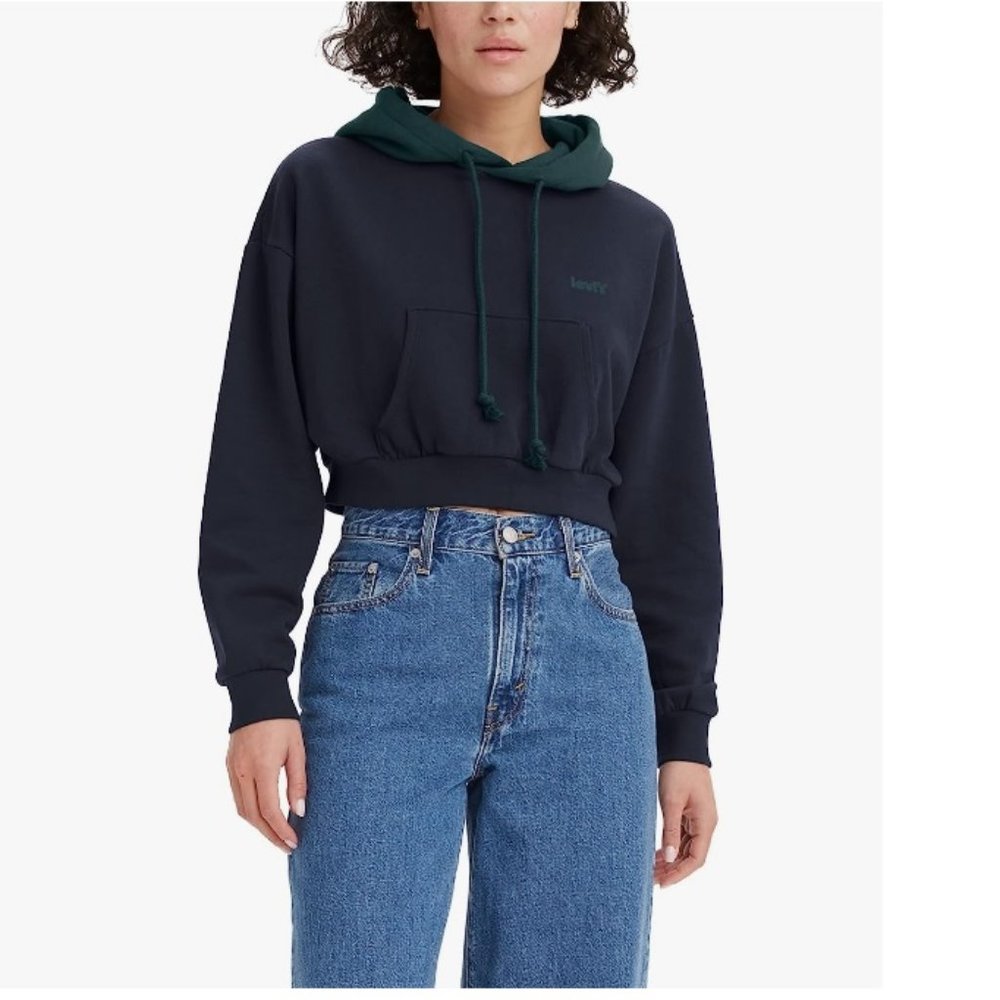 Womens Levi's Laundry Day Cropped Hoodie Sweatshirt Size XS Small XL XXL  NWT